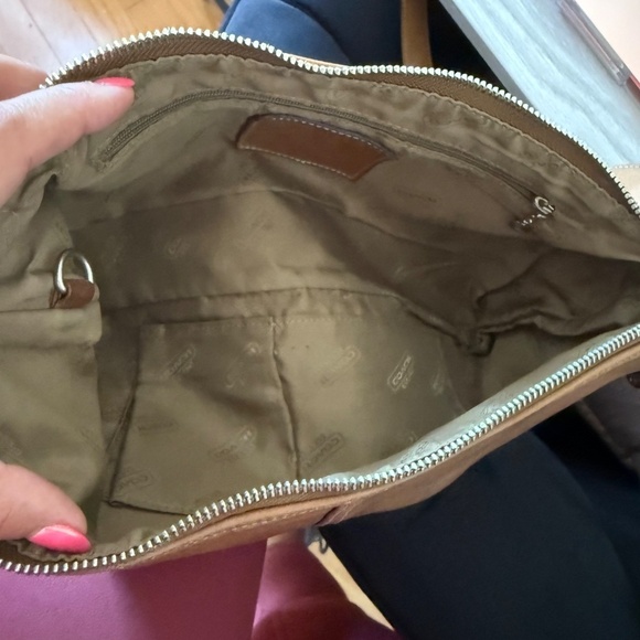 Pre owned , Vintage Tan Brown Leather COACH B33-9877 Crossbody Hobo Handbag - Picture 6 of 6